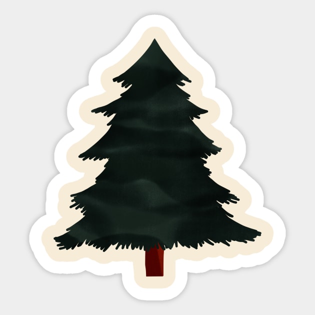 Fir Tree Sticker by Obstinate and Literate